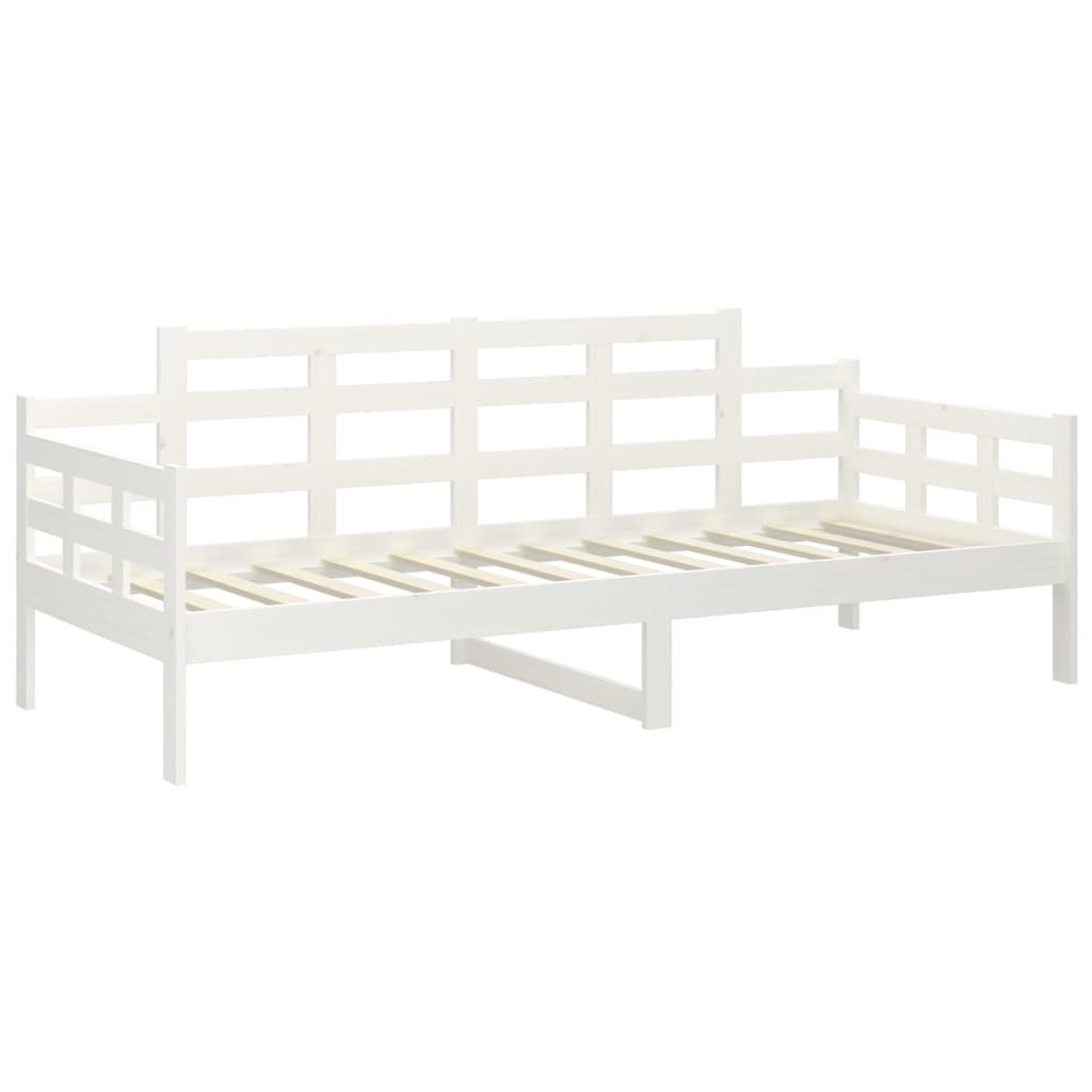 Lit de jour sans matelas blanc bois de pin massif 80x200 cm - XIOS