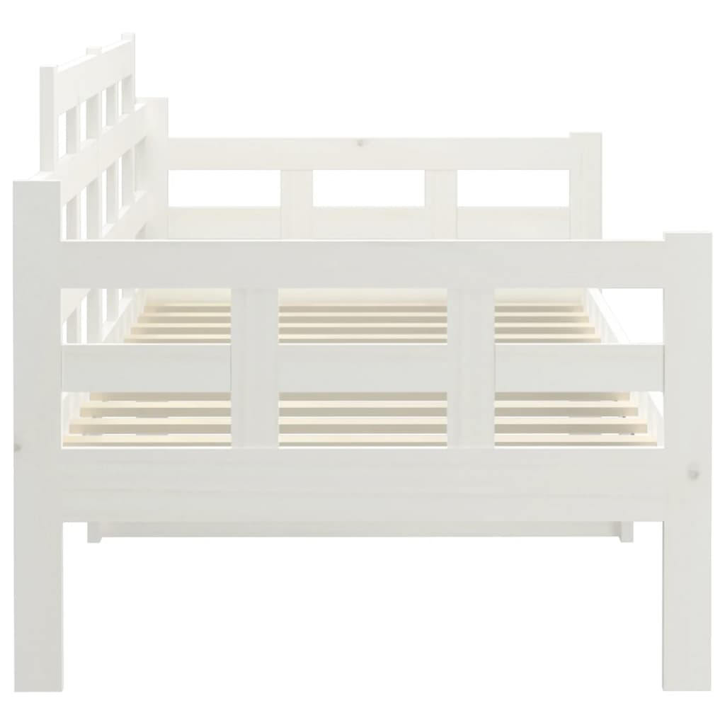 Lit de jour sans matelas blanc bois de pin massif 80x200 cm - XIOS