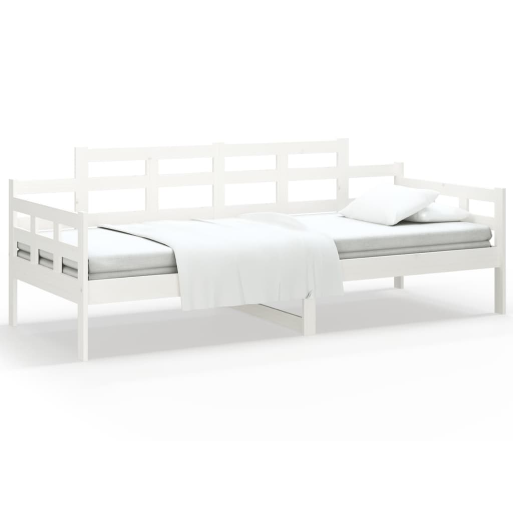 Lit de jour sans matelas blanc bois de pin massif 90x190 cm - XIOS