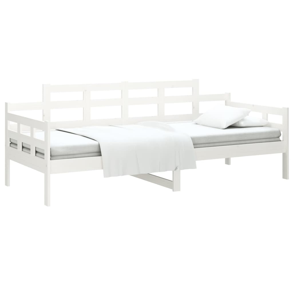 Lit de jour sans matelas blanc bois de pin massif 90x190 cm - XIOS