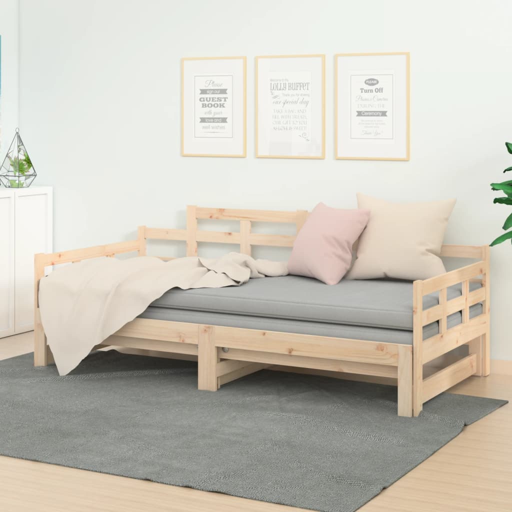 Lit coulissant sans matelas bois de pin solide - XIOS