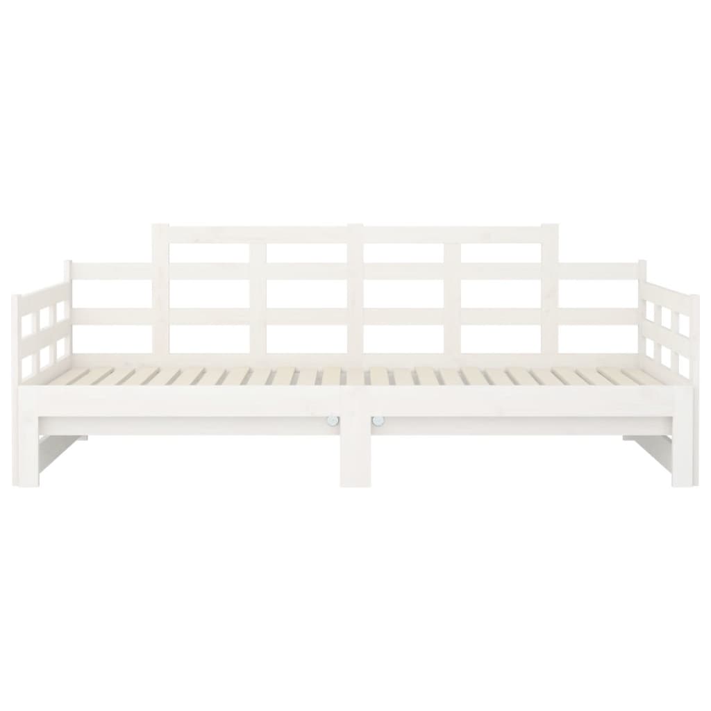 Lit coulissant sans matelas blanc bois de pin solide - XIOS