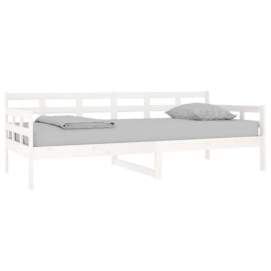Lit de jour sans matelas blanc bois de pin massif 90x200 cm - XIOS