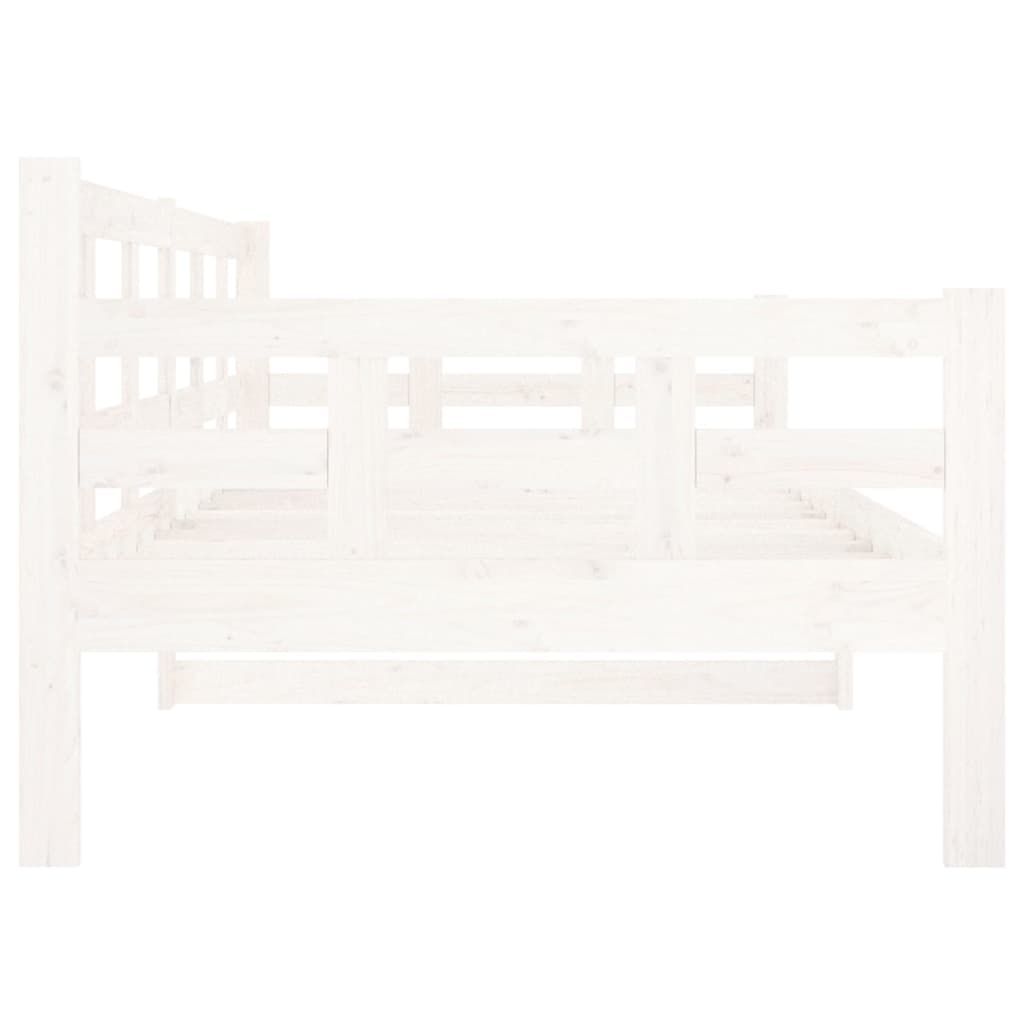 Lit de jour sans matelas blanc bois de pin massif 90x200 cm - XIOS