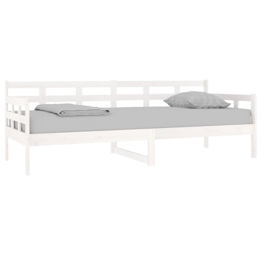 Lit de jour sans matelas blanc bois de pin massif 80x200 cm - XIOS