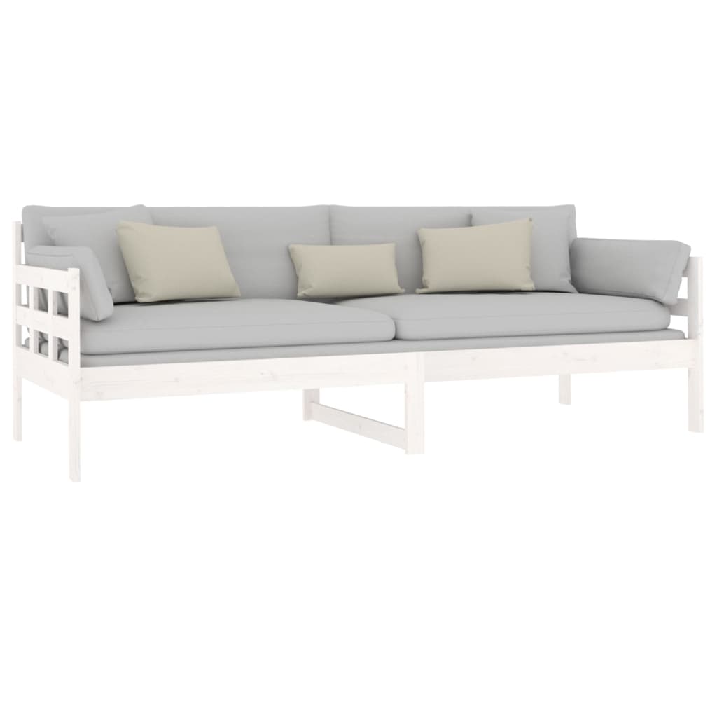 Lit de jour sans matelas blanc bois de pin massif 80x200 cm - XIOS