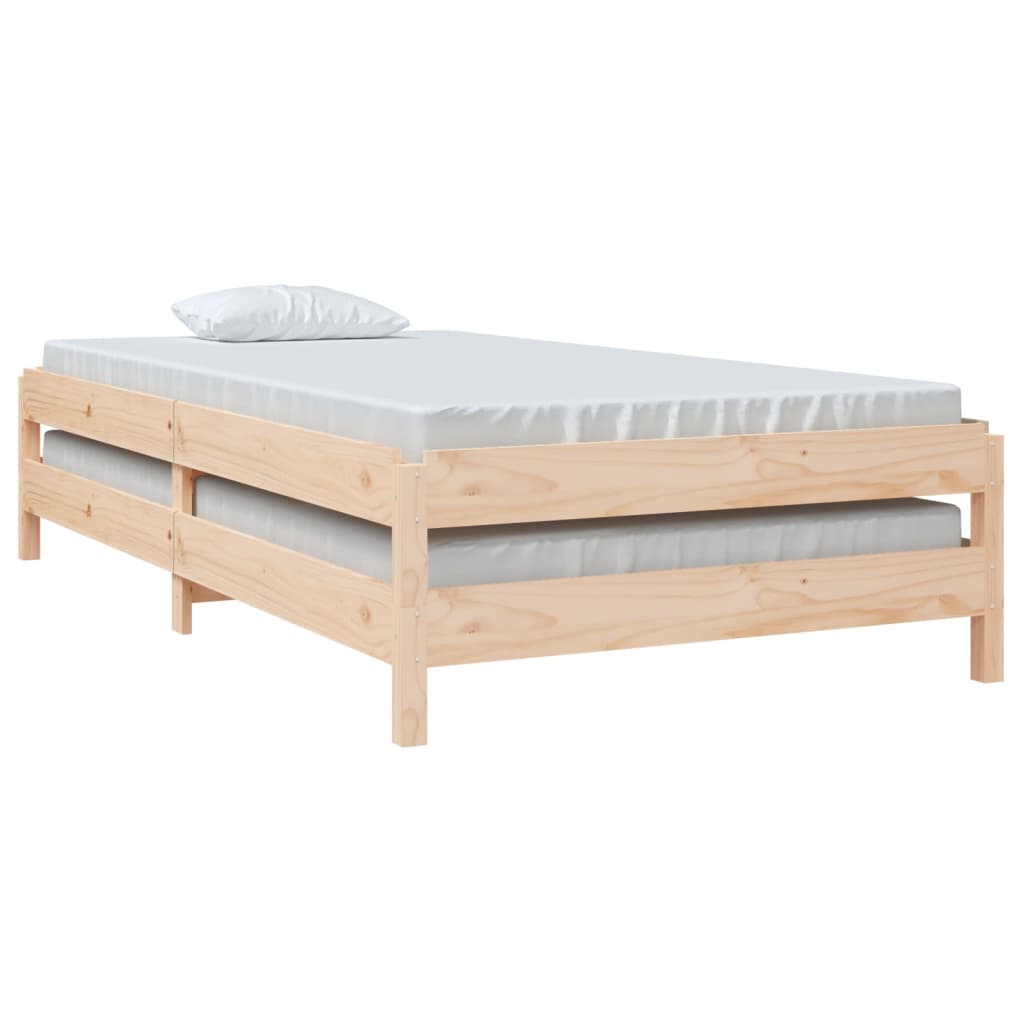 Lit empilable sans matelas 100x200 cm bois massif de pin - XIOS