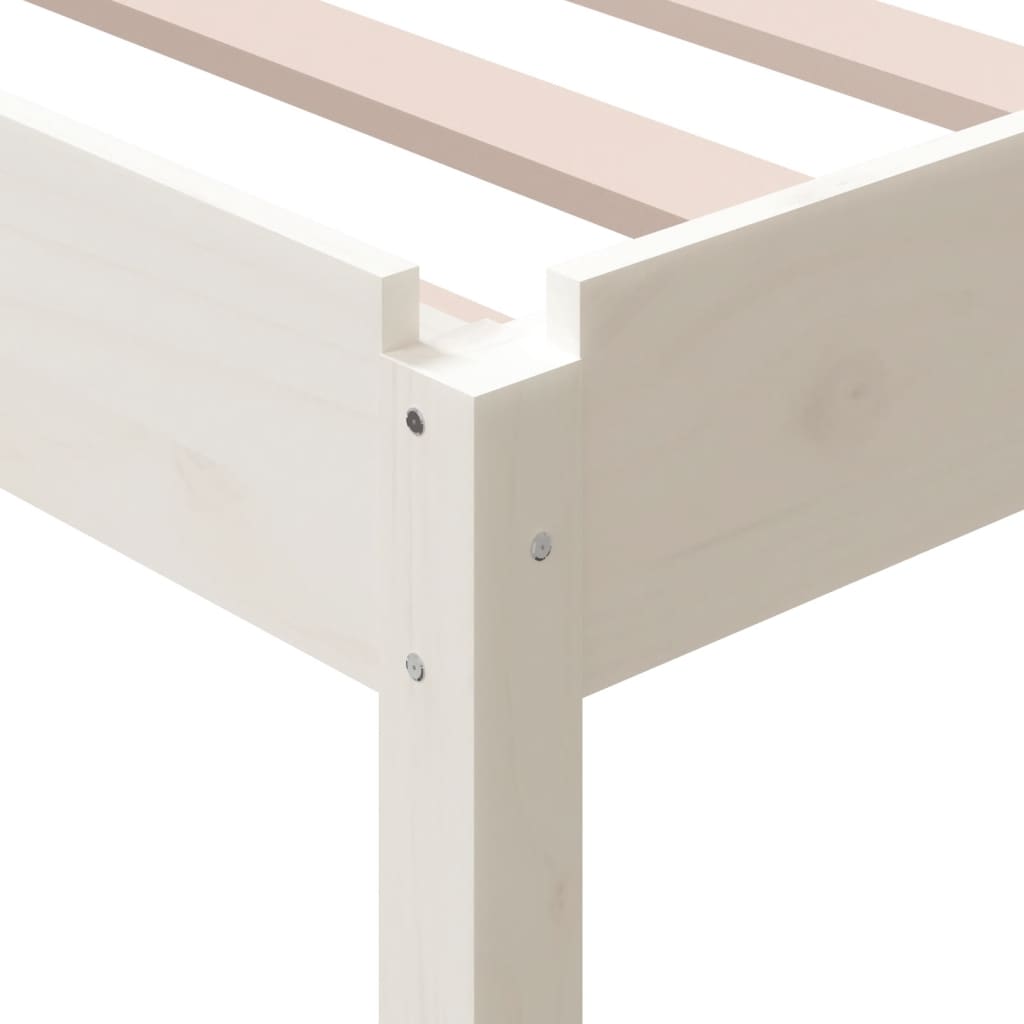 Lit empilable sans matelas blanc 100x200 cm bois de pin massif - XIOS