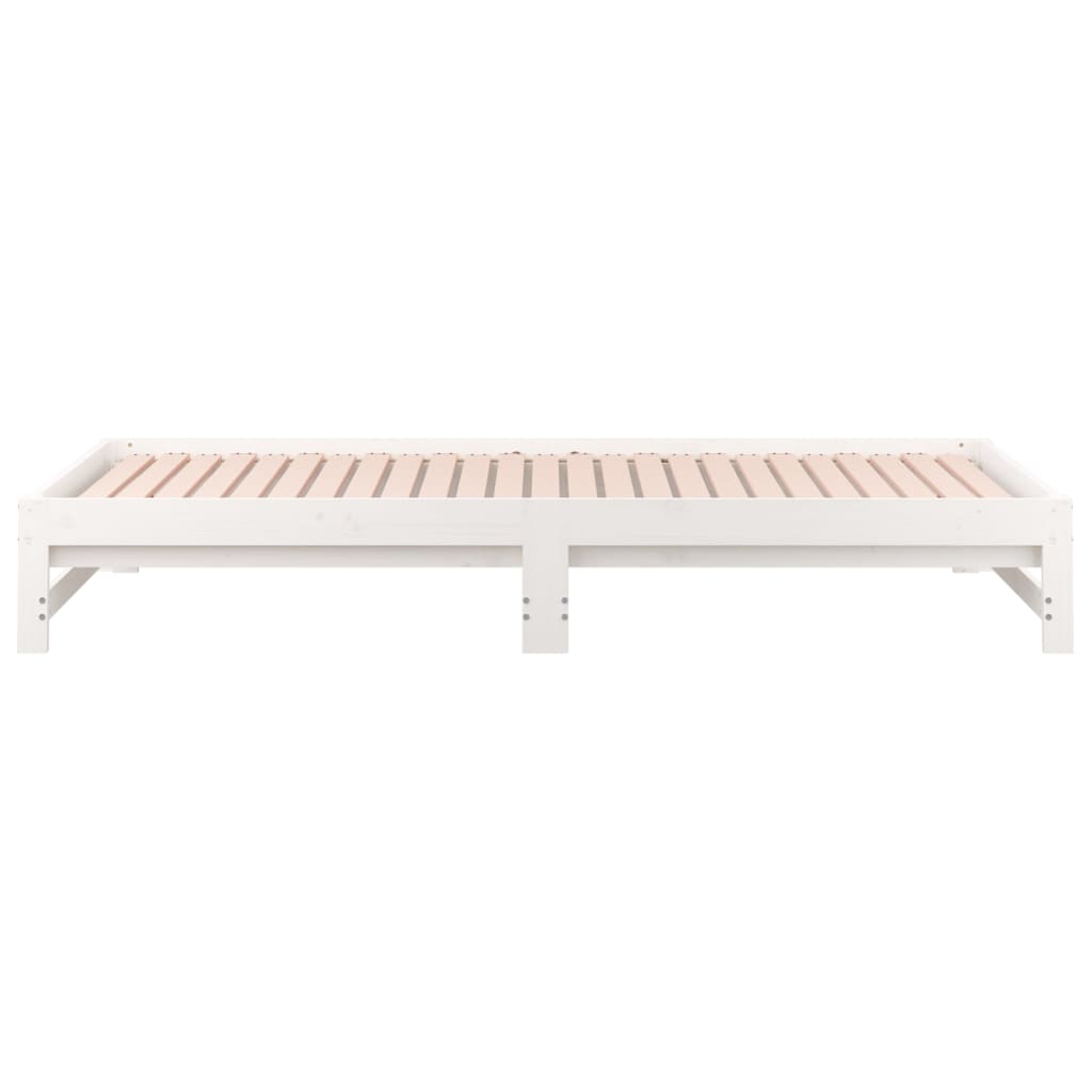 Lit coulissant sans matelas blanc 2x(90x200) cm - XIOS