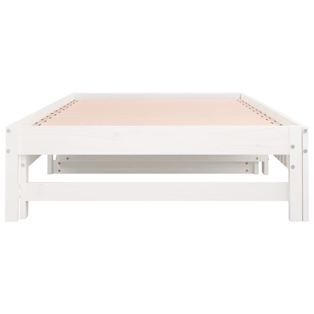 Lit coulissant sans matelas blanc 2x(90x200) cm - XIOS