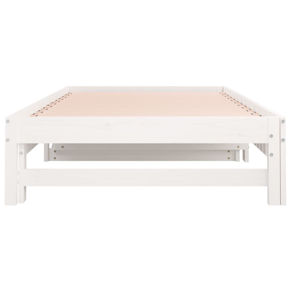 Lit coulissant sans matelas blanc 2x(80x200)cm - XIOS