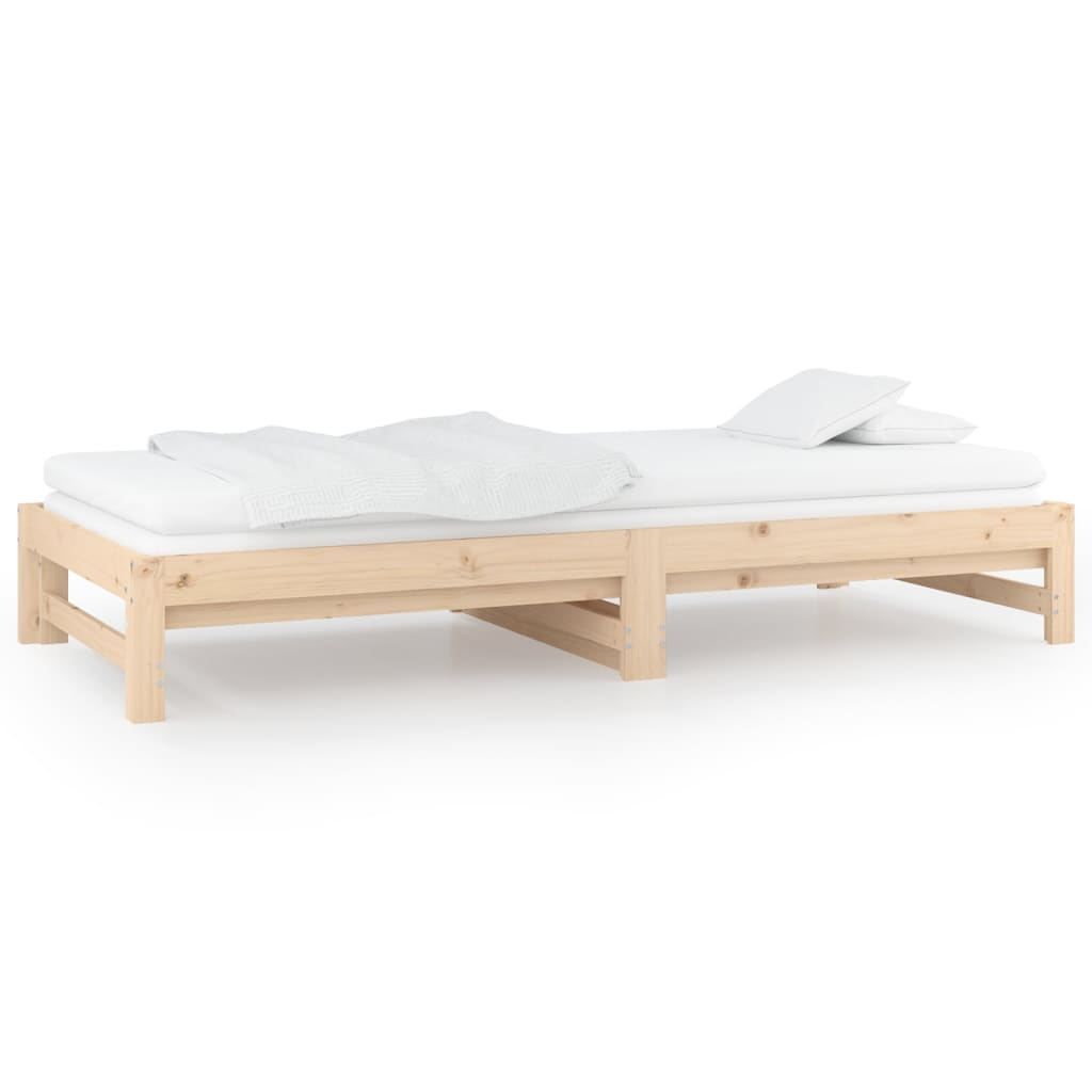 Lit coulissant sans matelas 2x(90x190) cm Bois de pin massif - XIOS