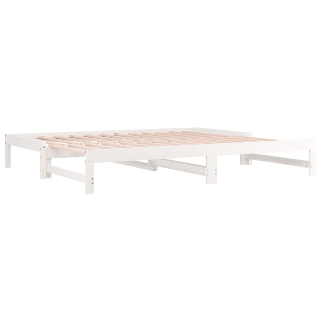Lit coulissant sans matelas blanc 2x(90x190) cm - XIOS