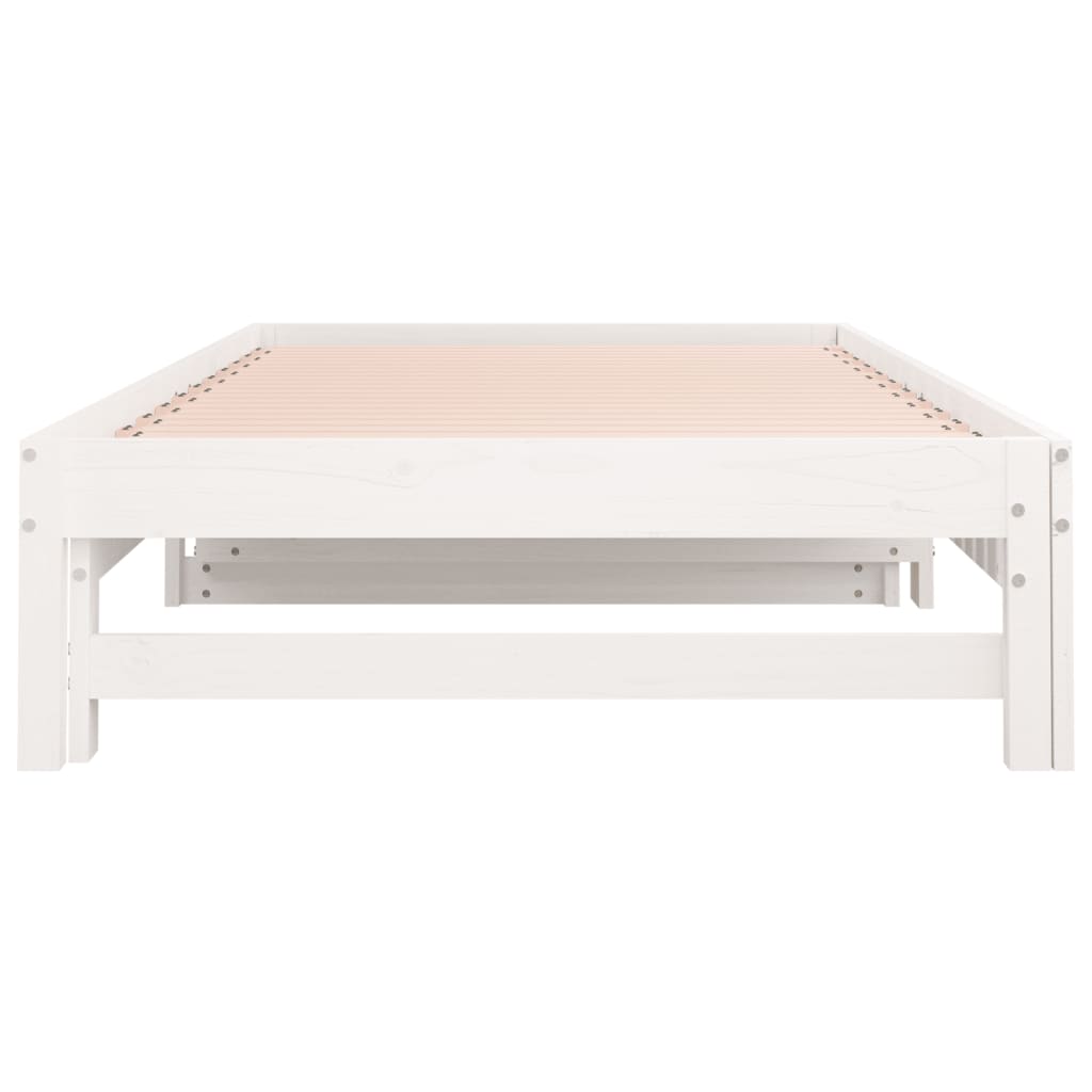 Lit coulissant sans matelas blanc 2x(90x190) cm - XIOS