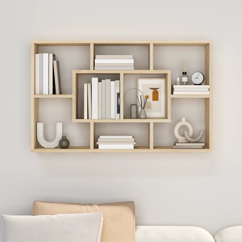 Étagère murale Chêne Sonoma 85x16x52,5 cm Bois d'ingénierie - XIOS