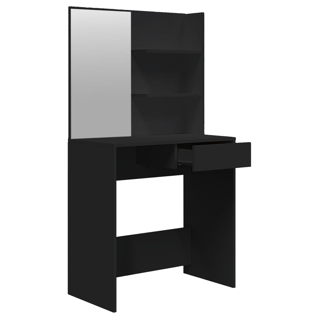 Coiffeuse avec miroir noir 74,5x40x141 cm - XIOS