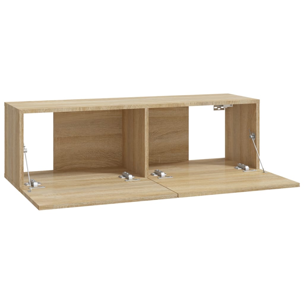 Meubles TV muraux 2pcs chêne sonoma 100x30x30cm bois ingénierie - XIOS