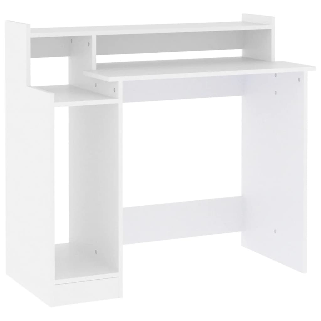 Bureau avec lumières LED Blanc 97x45x90 cm Bois d'ingénierie - XIOS