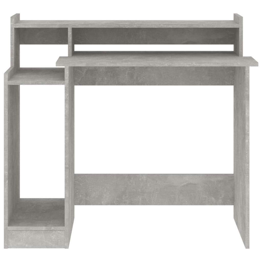 Bureau et lumières LED Gris béton 97x45x90 cm Bois d'ingénierie - XIOS