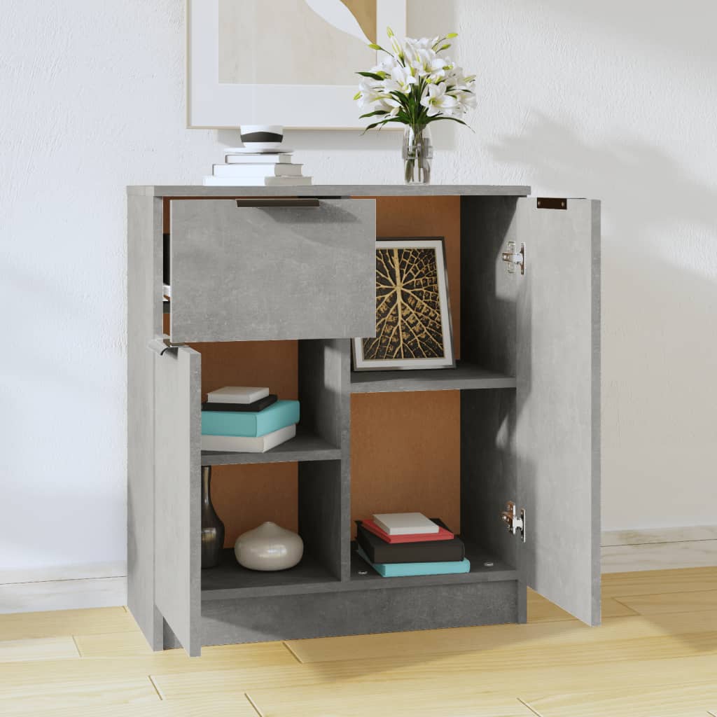 Buffet Gris béton 60x30x70 cm Bois d'ingénierie - XIOS
