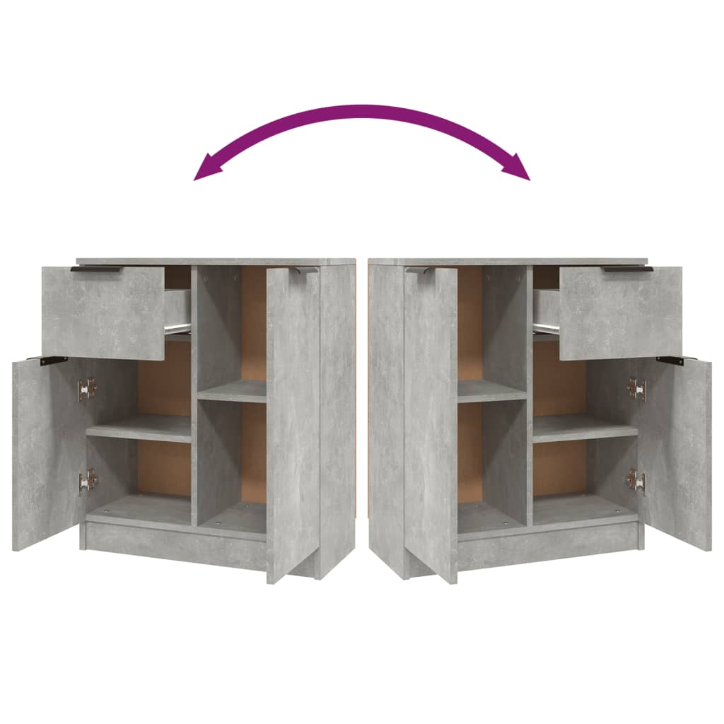 Buffet Gris béton 60x30x70 cm Bois d'ingénierie - XIOS