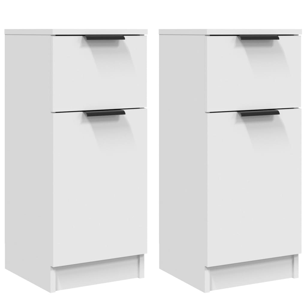 Buffets 2 pcs blanc 30x30x70 cm bois d'ingénierie - XIOS