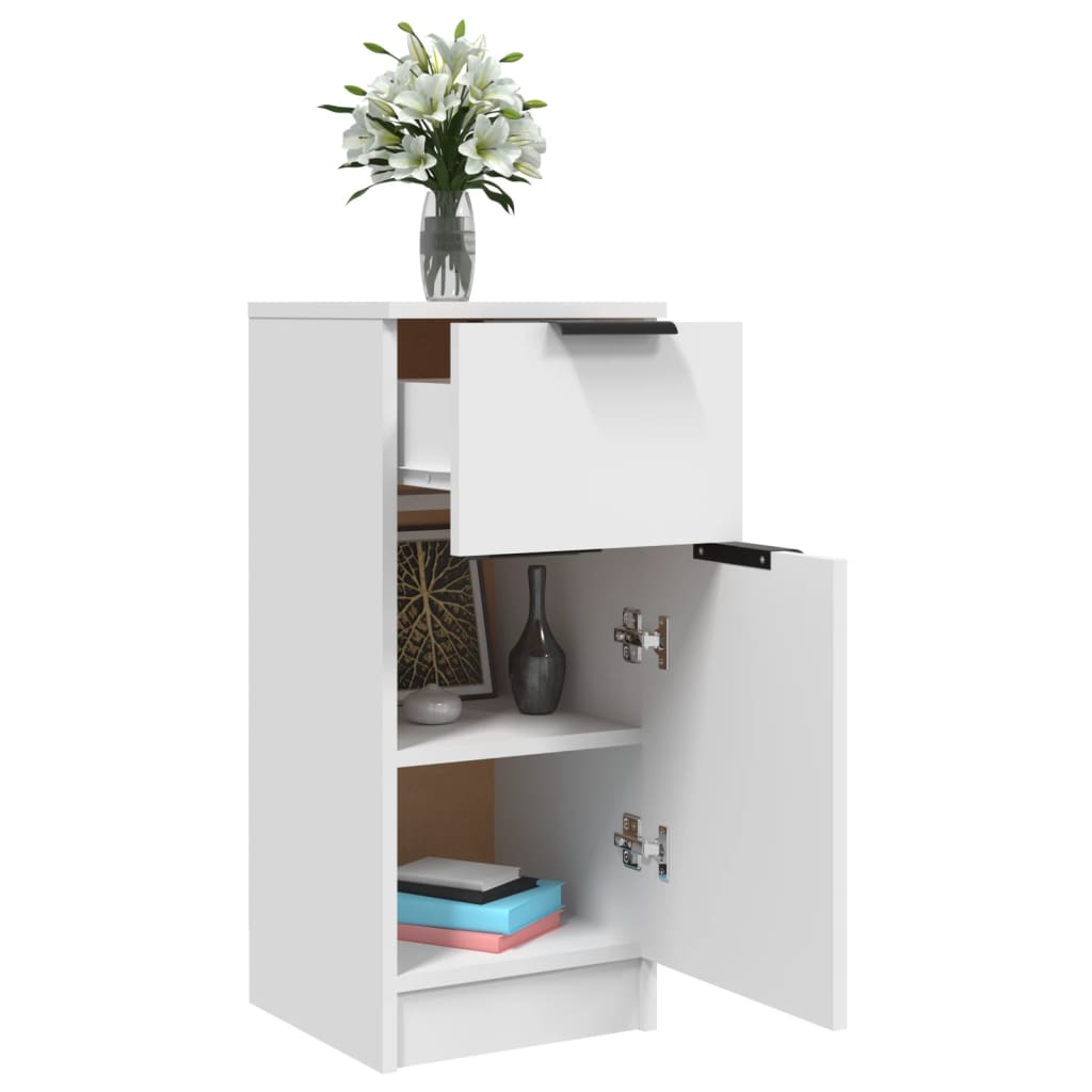 Buffets 2 pcs blanc 30x30x70 cm bois d'ingénierie - XIOS