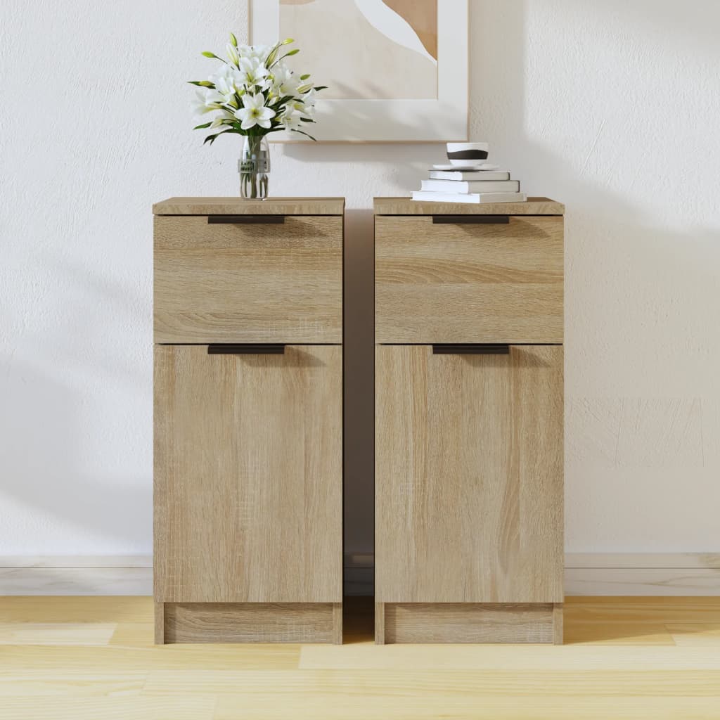 Buffets 2 pcs Chêne Sonoma 30x30x70 cm Bois d'ingénierie - XIOS