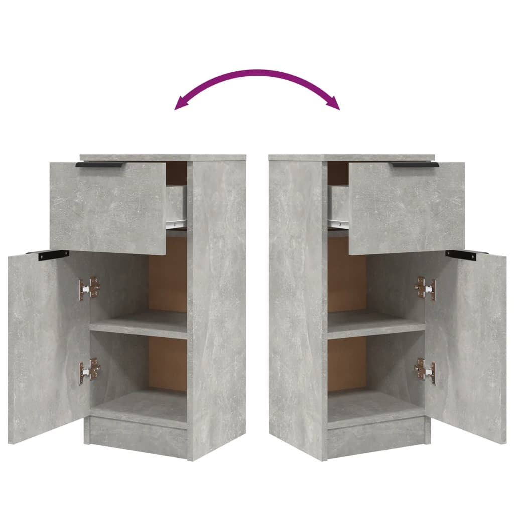 Buffet Gris béton 30x30x70 cm Bois d'ingénierie - XIOS