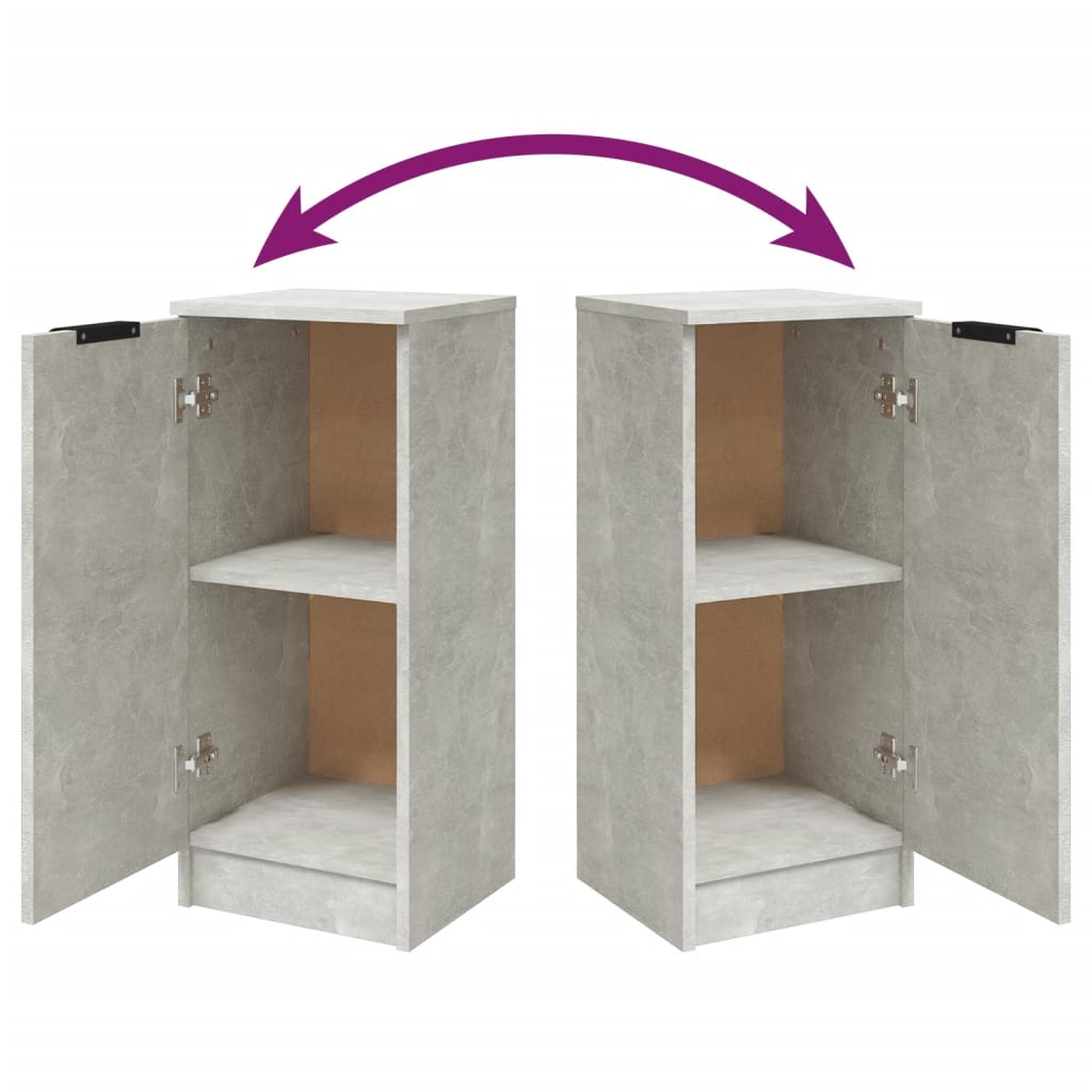 Buffet Gris béton 30x30x70 cm Bois d'ingénierie - XIOS