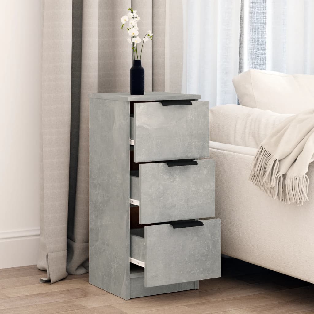 Buffet Gris béton 30x30x70 cm Bois d'ingénierie - XIOS