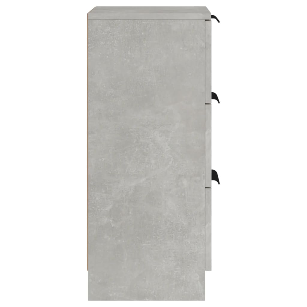 Buffets 2 pcs Gris béton 30x30x70 cm Bois d'ingénierie - XIOS