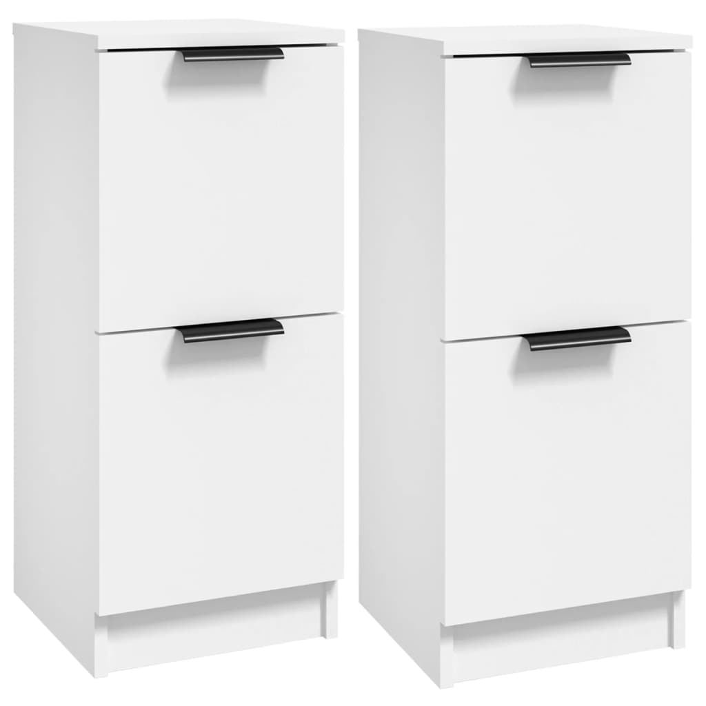 Buffets 2 pcs blanc 30x30x70 cm bois d'ingénierie - XIOS