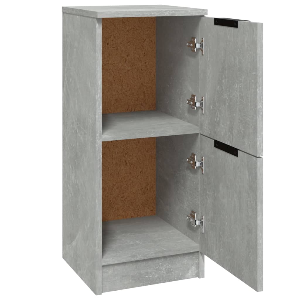 Buffets 2 pcs Gris béton 30x30x70 cm Bois d'ingénierie - XIOS