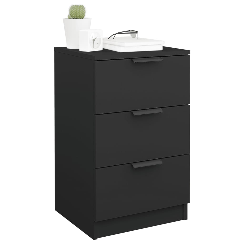 Tables de chevet 2 pcs noir 40x36x65 cm - XIOS