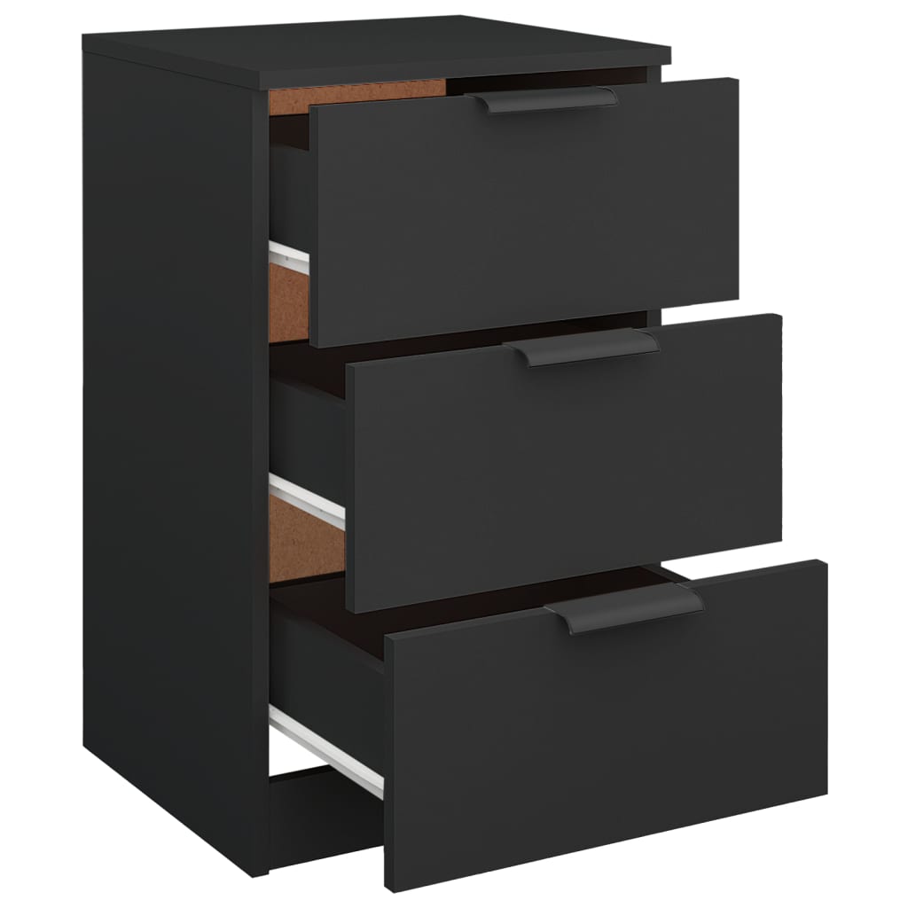 Tables de chevet 2 pcs noir 40x36x65 cm - XIOS