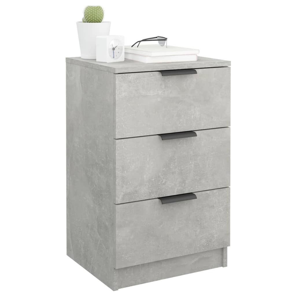 Tables de chevet 2 pcs Gris béton 40x36x65 cm - XIOS