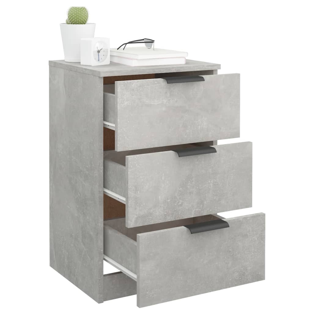 Tables de chevet 2 pcs Gris béton 40x36x65 cm - XIOS
