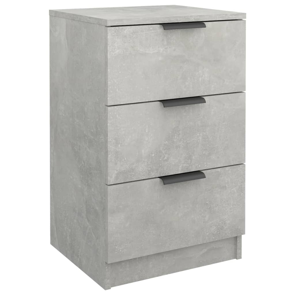 Tables de chevet 2 pcs Gris béton 40x36x65 cm - XIOS