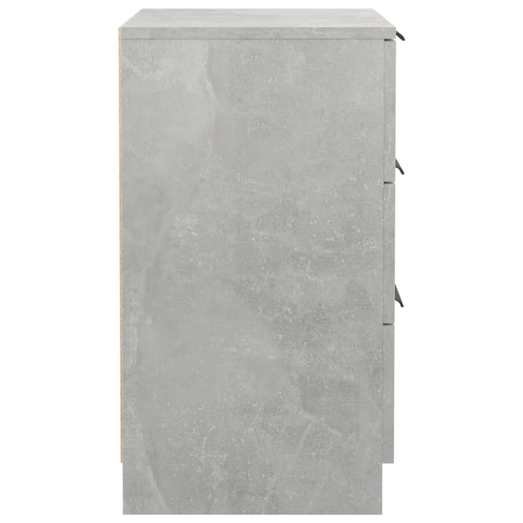 Tables de chevet 2 pcs Gris béton 40x36x65 cm - XIOS