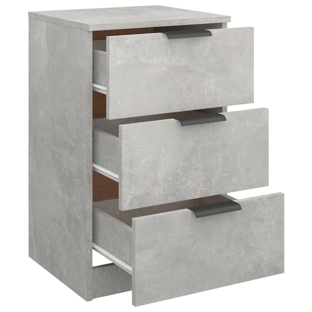 Tables de chevet 2 pcs Gris béton 40x36x65 cm - XIOS