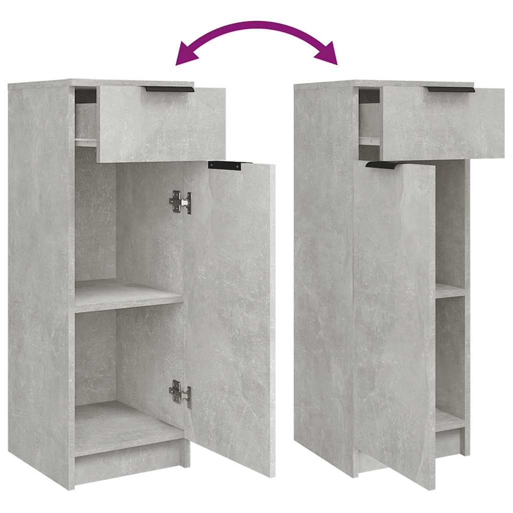 Armoire de salle de bain gris béton 32x34x90 cm - XIOS