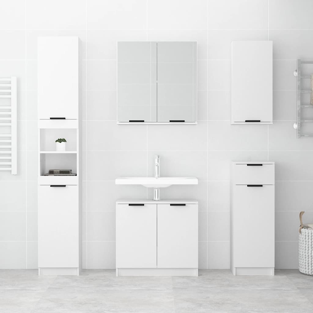Armoire salle de bain Blanc 64,5x33,5x59 cm Bois d'ingénierie - XIOS