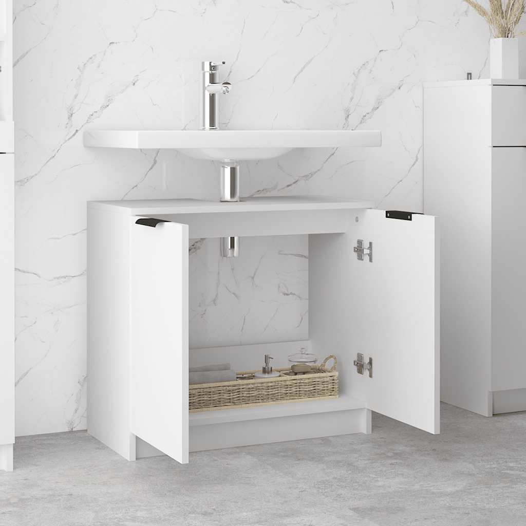 Armoire salle de bain Blanc 64,5x33,5x59 cm Bois d'ingénierie - XIOS