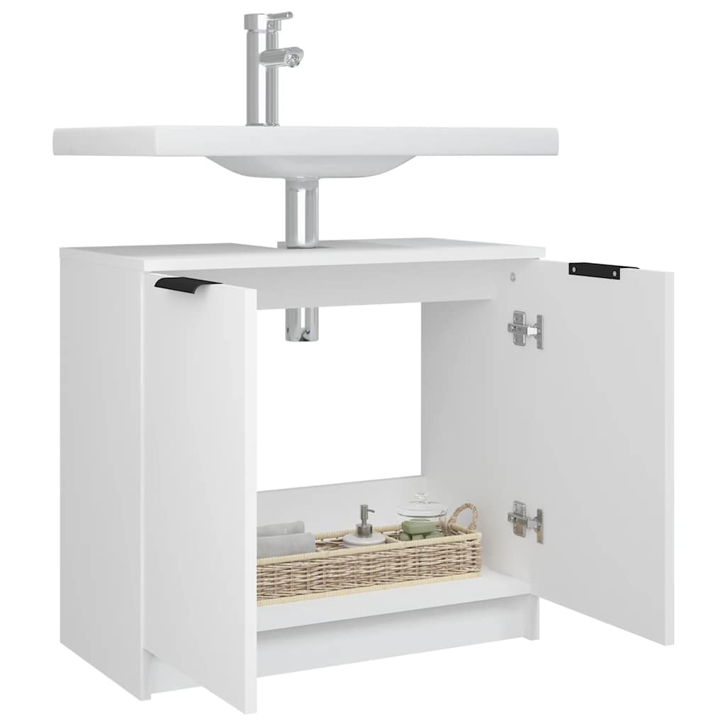 Armoire salle de bain Blanc 64,5x33,5x59 cm Bois d'ingénierie - XIOS