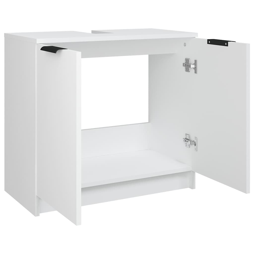 Armoire salle de bain Blanc 64,5x33,5x59 cm Bois d'ingénierie - XIOS
