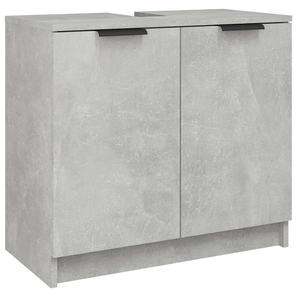 Armoire de bain Gris béton 64,5x33,5x59 cm Bois d'ingénierie - XIOS