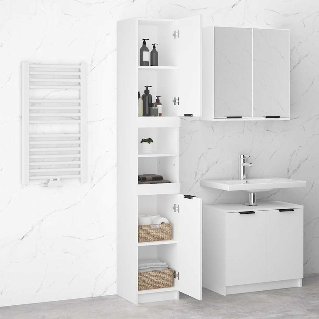 Armoire de salle de bain blanc 32x34x188,5 cm bois d'ingénierie - XIOS