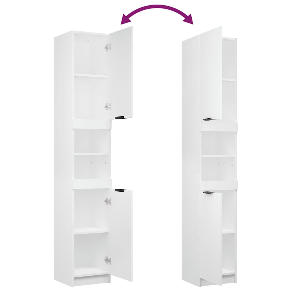Armoire de salle de bain blanc 32x34x188,5 cm bois d'ingénierie - XIOS