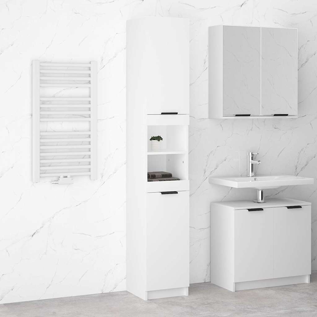Armoire de salle de bain blanc 32x34x188,5 cm bois d'ingénierie - XIOS